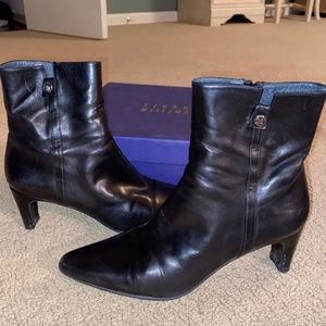 Black Stuart Weitzman leather boots